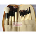 12PCS Goat Hair Essential Makeup Brushes with Pouch